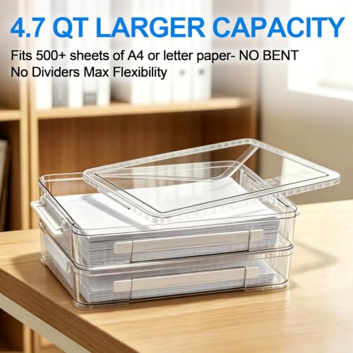2 Pack Board Game Storage Box, Stackable Craft Organizer - Image 5