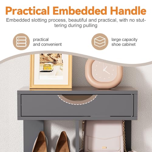 7 Tier Shoe Rack Tall Narrow, Space Saving Organizer with Closed - Image 5