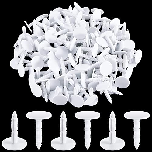 150 Pcs 1 3/8 '' Christmas Tree Vapor Barrier Fasteners, White - Image 2