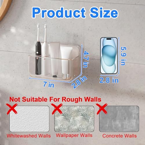 Diesisa Wall Mount Organizer, 2Pc Small Adhesive Cabinet Door - Image 3