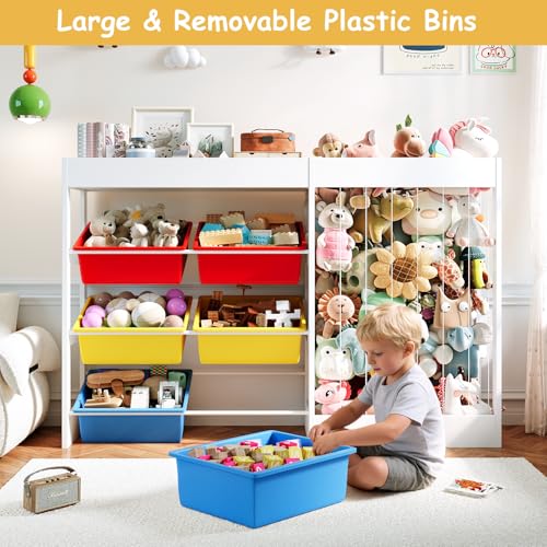 50.6"W x 39.4"H Toy Storage Organizer with 153L Stuffed Animal - Image 6