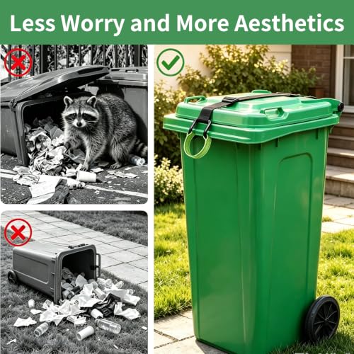 Trash Can Lid Lock with Metal Double Claw Hook Bear Raccoon Proof - Image 6