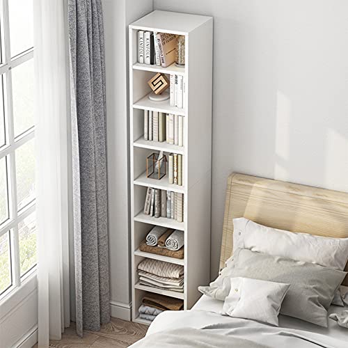IOTXY Narrow Corner Bookcase with Door - White 59" Tall Gap - Image 8