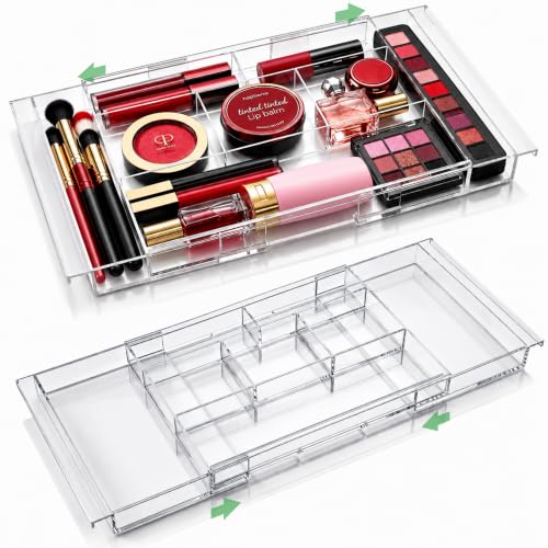 Masirs Expandable Drawer Organizer - Customizable Makeup Vanity - Image 2