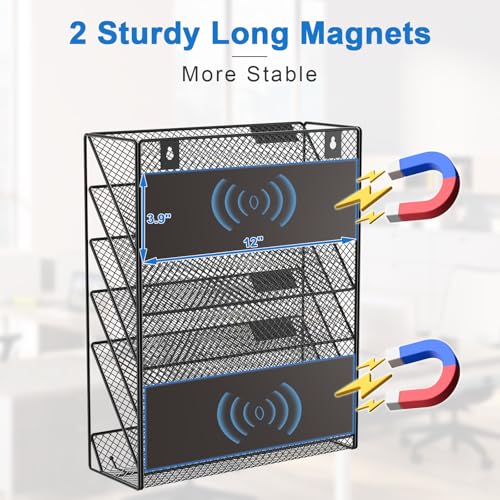OUTWOLF Magnetic File Holder, 6-Tier Magnetic Wall Hanging - Image 4