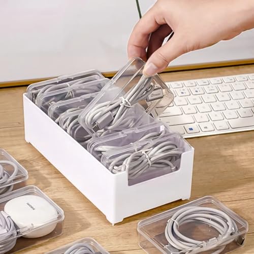 RayHenry 2 PCS Cable Organizer Box with 7 Clear Switch Case - Image 7