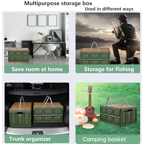 Collapsible SUV Trunk Organizer, Green - Image 6
