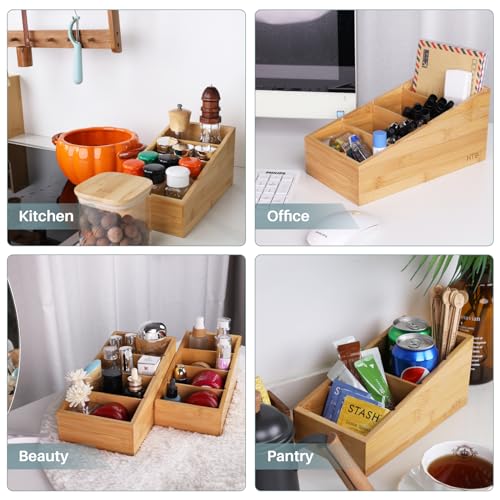 HTB 4-Section Snack Organizer with Removable Dividers for Kitchen - Image 7