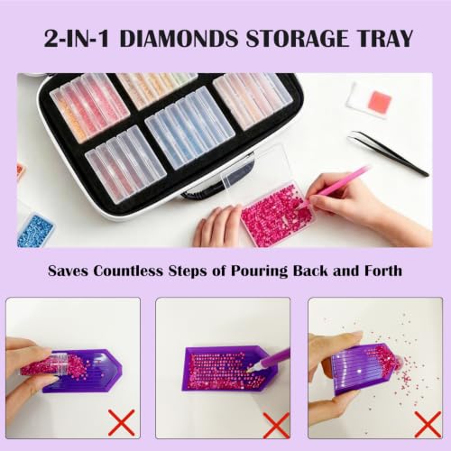 2-in-1 Diamond Painting Storage Containers Trays for Round - Image 4