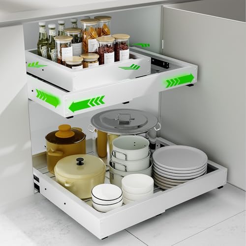 Expandable Pull Out Cabinet Organizer, Adjustable Width - Image 2