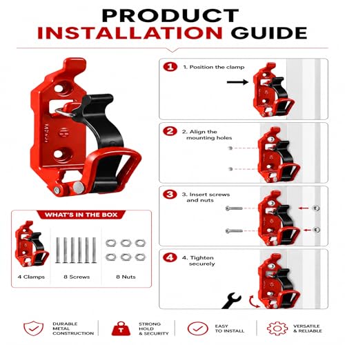 Heavy Duty Metal Rubber Shovel Mount Kit, Shockproof - Image 4