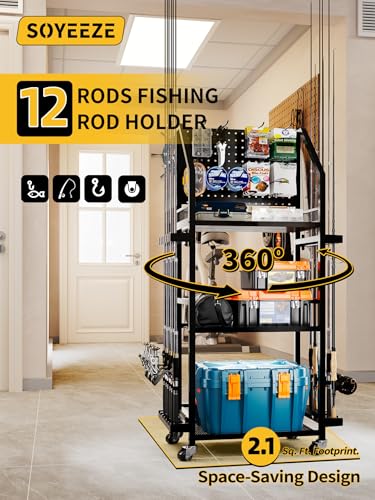 Fishing Rod Holders for Garage, Fishing Pole Holders Up - Image 5