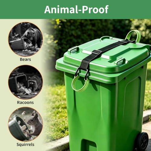 Trash Can Lid Lock with Metal Double Claw Hook Bear Raccoon Proof - Image 4