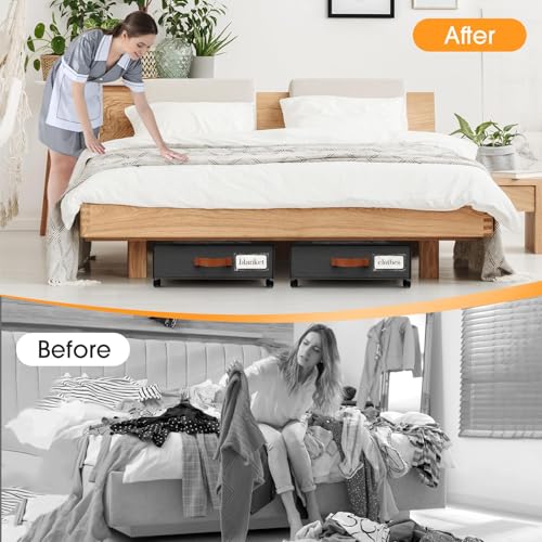 Under Bed Storage with Wheels 2Pack Storage Containers - Image 6