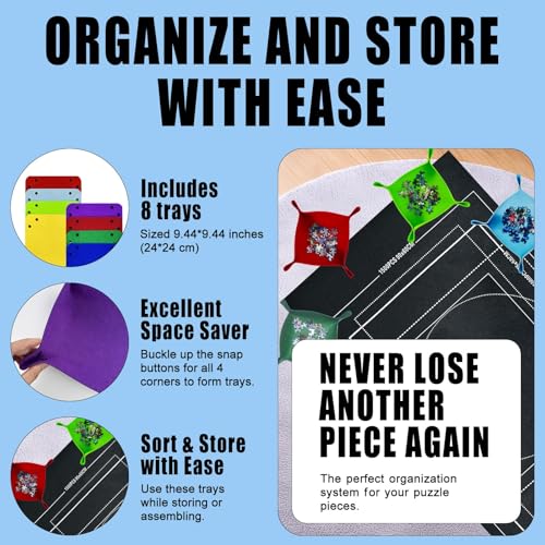 Jigsaw Puzzle Matt Rollup,1500pcs Puzzle Mat Rubber Saver - Image 4