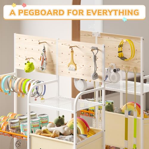 Dog Toy Basket with Pegboard, Dogs Toy Bin with Storage Organizer - Image 5