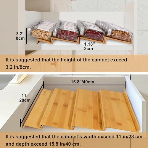 Spice Drawer Organizer with 24 Spice Jars,216 Labels - Image 3