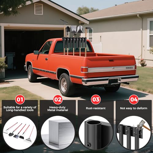 Shovel Holder for Truck, 8-Holes in 2 Grouped Metal Truck - Image 4