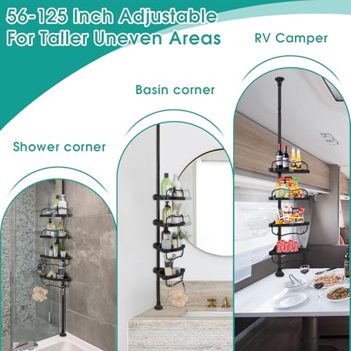 Lilyvane Corner Shower Caddy: Rustproof 125" Tension | All Products - Image 3