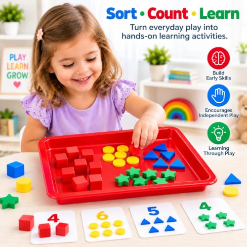 Remerry 4 Pcs Art Craft Tray for Kid, 13.4 x 10 Inch - Image 5