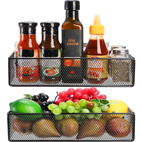 WUWEOT 2 Pack Magnetic Basket Fridge Side Organizers - Image 2
