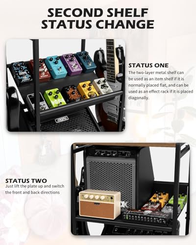 Guitar Stand - Multiple Guitar Rack with Pedals Organizer - Image 5