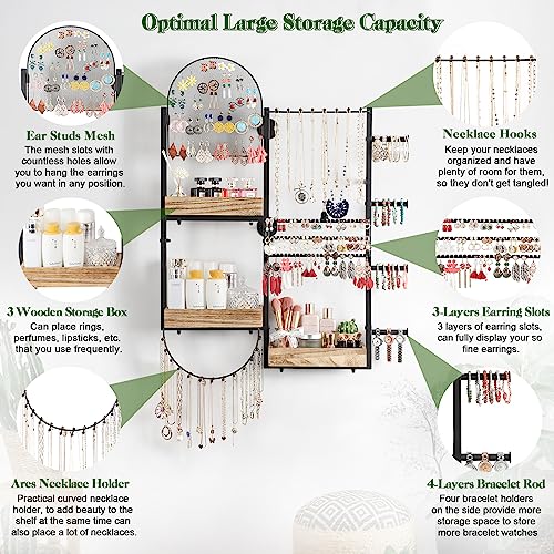 Keebofly Large Jewelry Organizer - Big Wall Mount Ha | Jewelry Organiz - Image 5