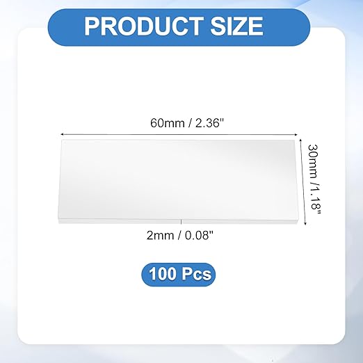 uxcell 100Pcs Double Sided Adhesive Pads, 2.36" x 1.18" Clear Removable Heavy Duty Mounting Tape Picture Hanging Sticky Adhesive Pad for Wall, Poster Picture, DIY Craft