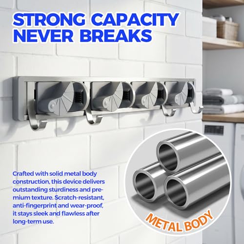 Holikme Mop Broom Holder Wall Mount Metal Pantry Org | All Products - Image 3