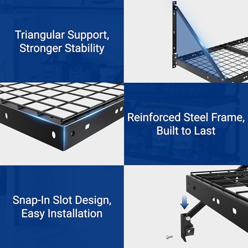 FLEXIMOUNTS 2-Pack 2x4 ft Wall Shelving Garage Storage Rack - Image 5