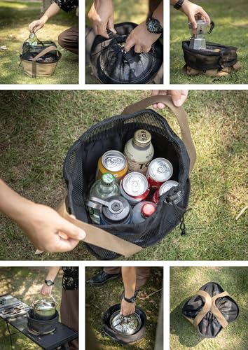 CAMPINGMOON Dutch Oven Bag 24oz Canvas Cast Iron Carry Case - Image 6