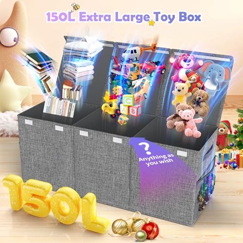 Extra Large Toy Box with Lids, Large Storage Chest Organizer - Image 4