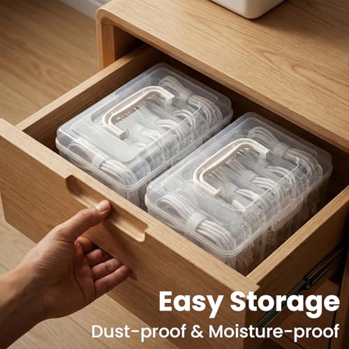 Portable Cord Organizer Box with Handle, 7 Clear Cab | All Products - Image 3