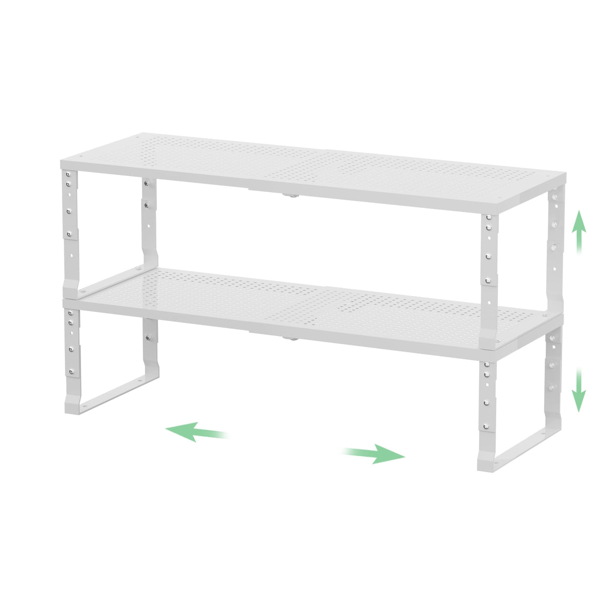 Metal Stackable Expandable Storage Rack, Thickened Steel - Image 1