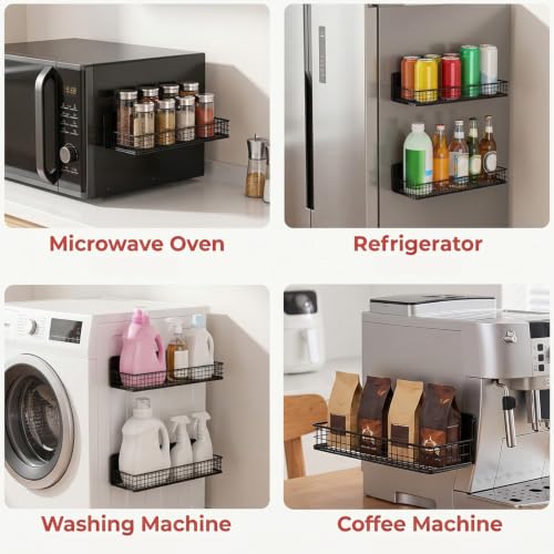 2-Pack Magnetic Shelves for Fridge, Magnetic Spice Rack - Image 7