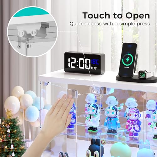 Dystler Glass Display Case with LED Lights, Small 2-Tier - Image 4