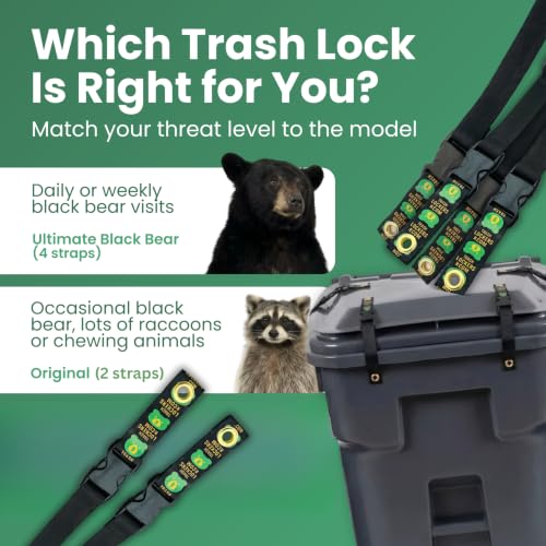 TrashLocker Bear and Raccoon Proof Trash Can Lid Lock Straps - Image 6