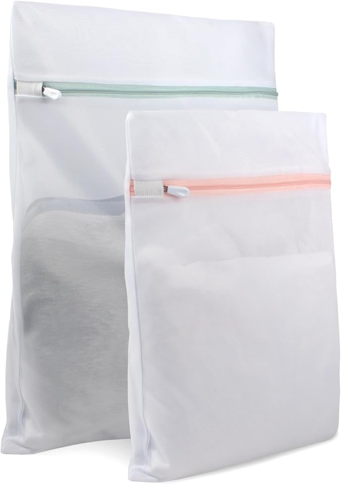 Small Laundry Net for Washing Machine, Laundry Net 30 x 40 & 40 x 50 cm, Suitable for Sweaters, Coats, Socks, Shirts, Stuffed Animals, Jeans, etc. - 2 Pieces