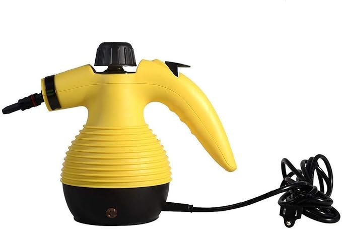 GOFLAME Steam Cleaner 1050W Handheld Multi-Purpose Powerful Steam, Sanitizer, Steamer, Steam Iron, Remove Stains/Grease from Bathroom, Kitchen (Yellow)