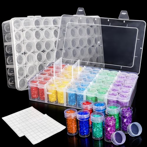 2 Pack Diamond Art Storage Containers, 120 Grids Beads - Image 2
