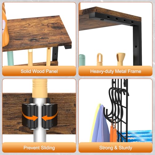 Housolution Wall Mount Broom Holder Laundry Room Storage - Image 5