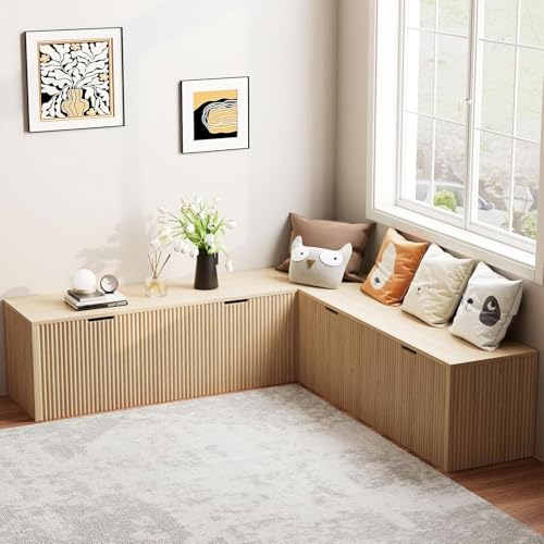 L-Shaped Corner Bench with Hidden Storage – Backless Breakfast - Image 2