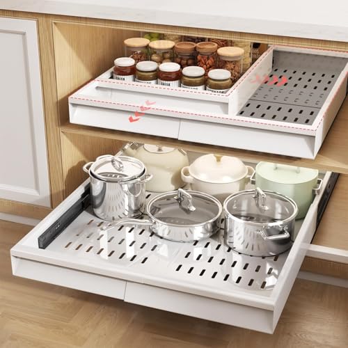 Seinloes Pull Out Cabinet Organizer, 4-Side Expandab | All Products - Image 2