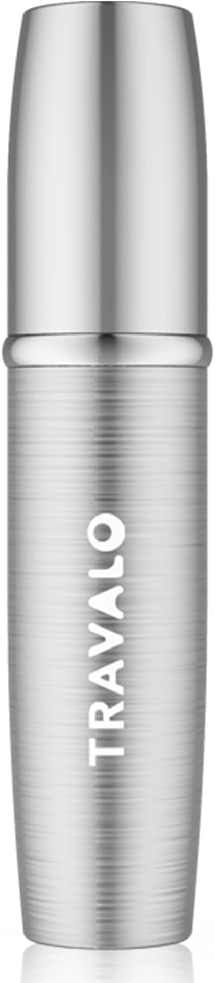 Travalo LUX Perfume Atomizer - Leak-Proof and TSA Approved for Air Travel - Reusable Airtight Easy Fill Mini Pump Sprayer - Lightweight Portable - Brushed Polished Metal Alloy Outer Shell - Silver