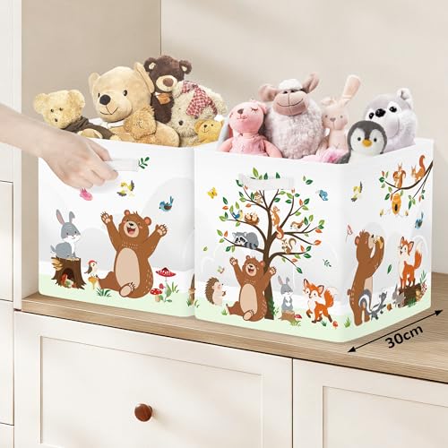 Clastyle 11.8" Animal Storage Basket Set of 3 for Kid Toy Clothes - Image 6