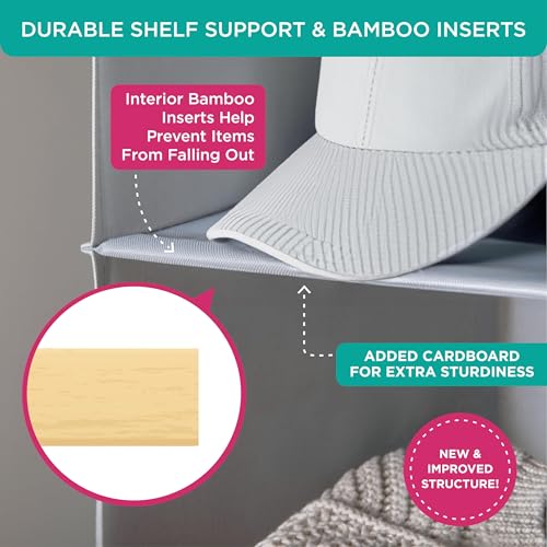 HOLDN’ STORAGE Hanging Closet Organizer with Garment Rod, 4-Shelf - Image 4