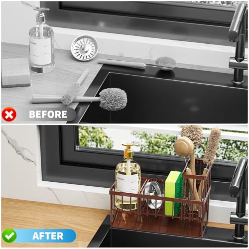 Cisily Kitchen Sink Caddy, Sponge Holder for Kitchen Sink - Image 7