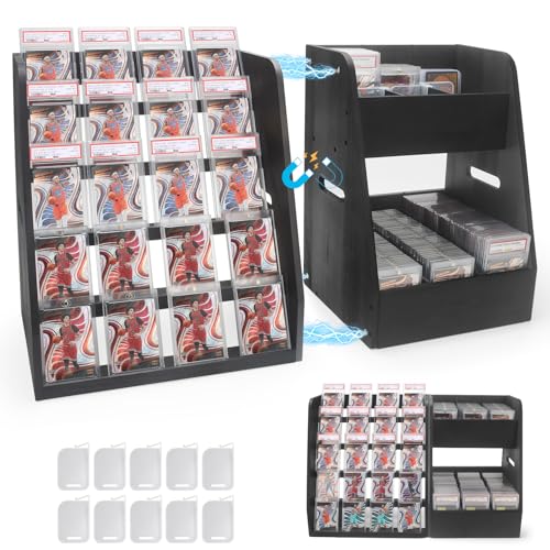 Trading Card Display Stand with Storage, Magnetic 5-Tier - Image 2