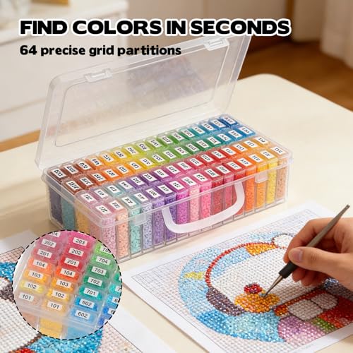2 Pack Diamond Painting Storage Containers with 128 - Image 7