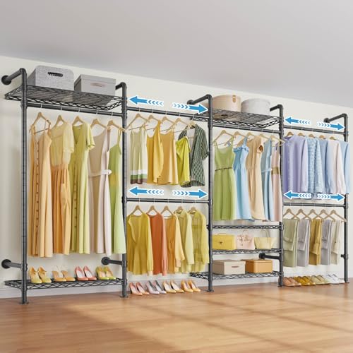 F4 Wall Mounted Clothes Rack Industrial Pipe Clothing Rack - Image 2